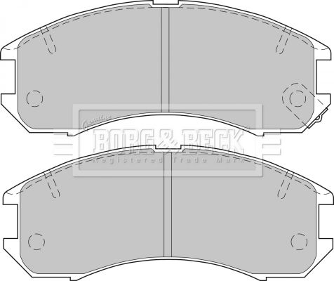 BORG & BECK Комплект тормозных колодок, дисковый тормоз BBP1162